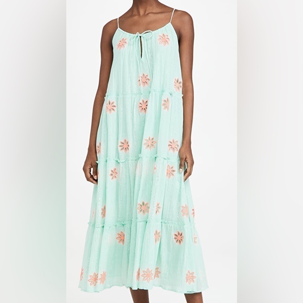 Sundress Maureen Floral a embroidered maxi dress one size